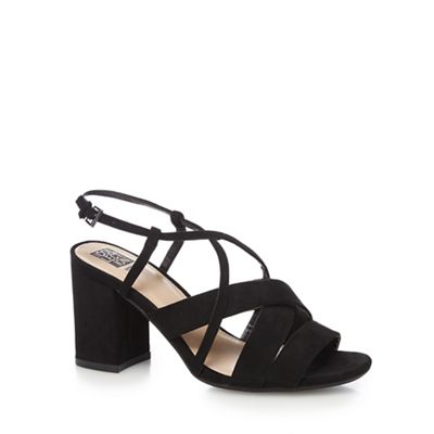 Black 'Cami' high heel wide fit sandals
